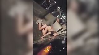 Caught Public Sex: Blonde College Student Dominated in the Street #4