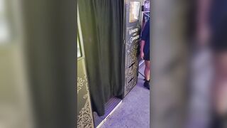 Caught Public Sex: Arcade photo booth fun #1
