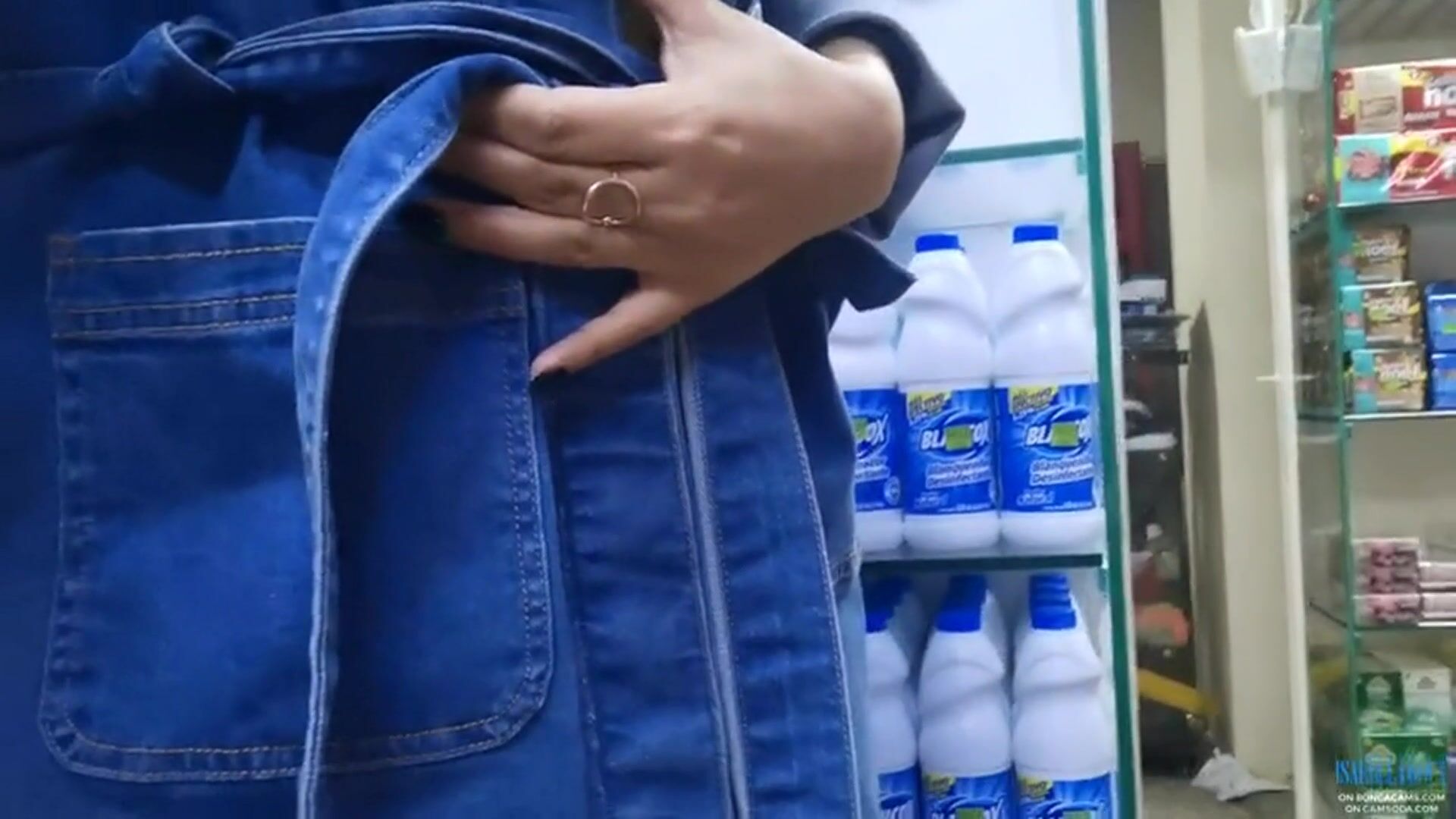 Walking naked in the supermarket