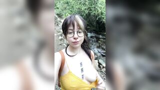 Caught Public Sex: Finished off a 4 mile hike by flashing 4 random men on the trail #1