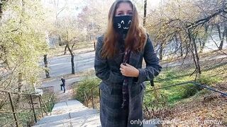 Caught Public Sex: walking on the street again naked #4