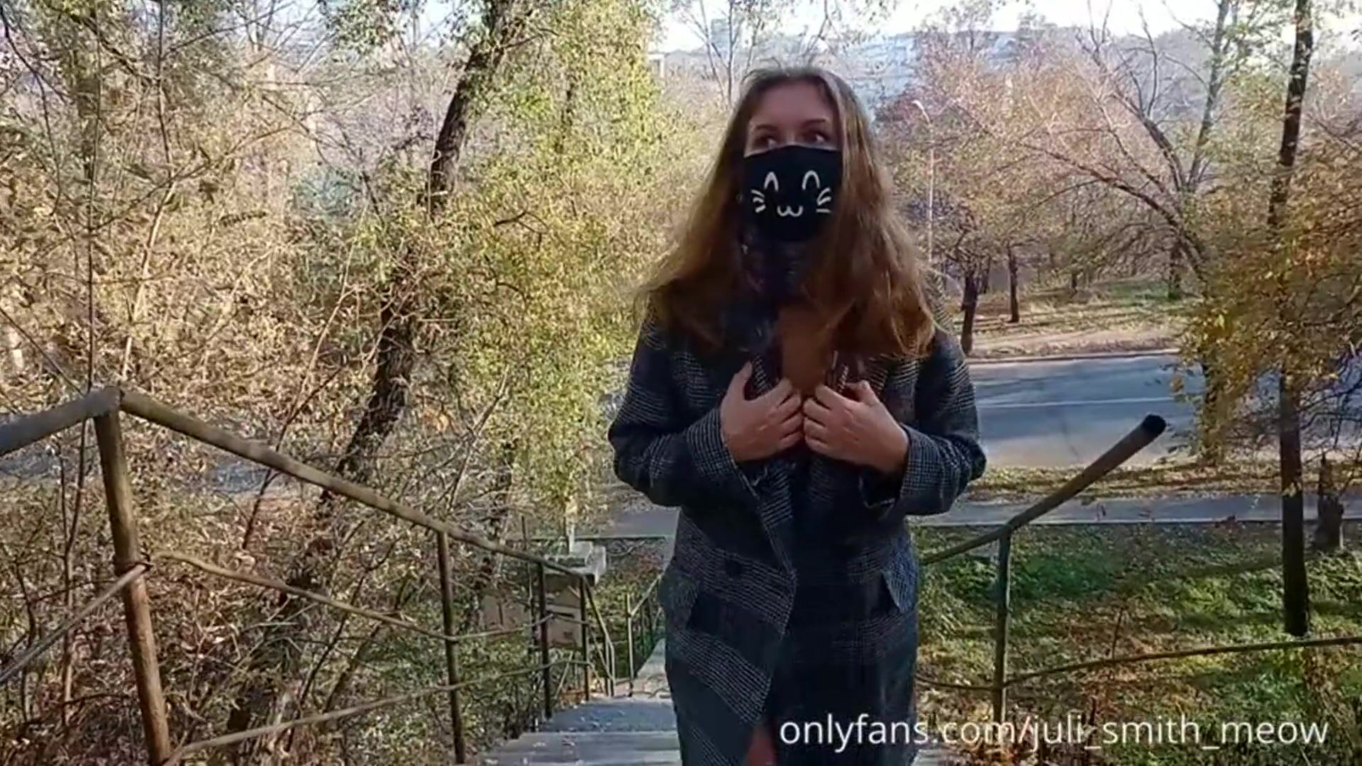 walking on the street again naked