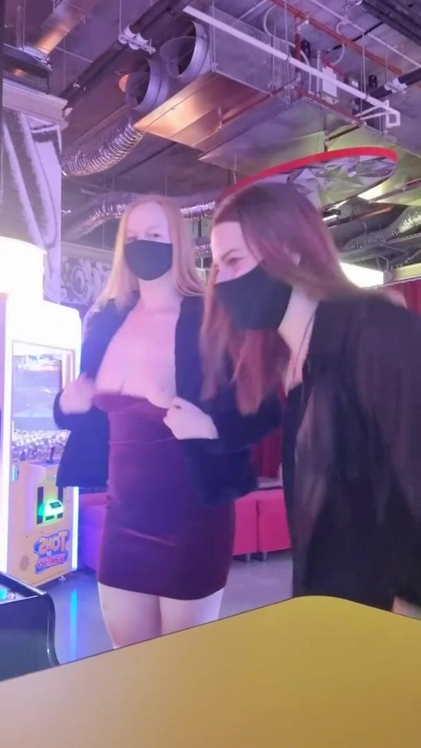 Just friends playing arcade games