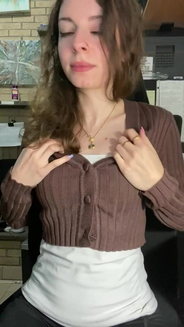 Flashing at work with my office door open felt so exciting!