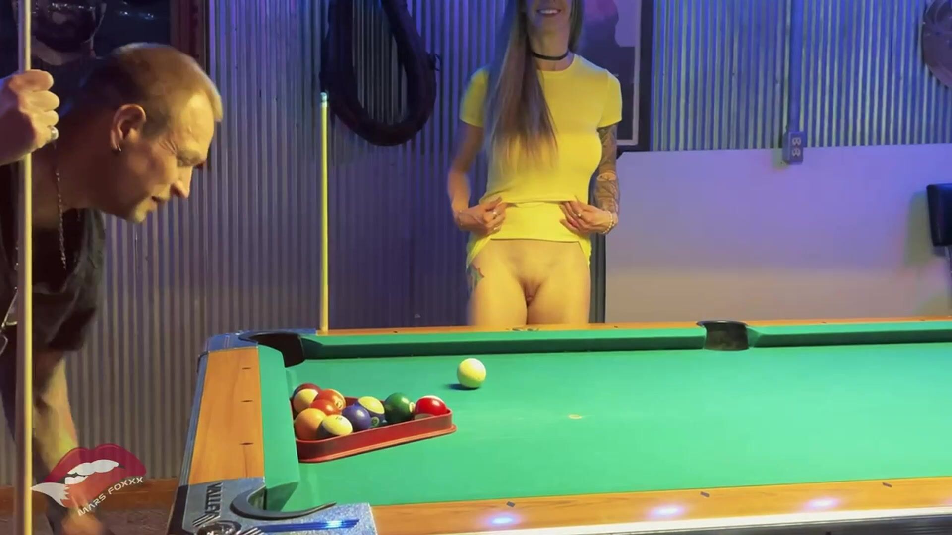 This guy asked to play pool. I know he was checking me out, but I don’t think he saw this.