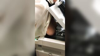 Selfie photocopying my tits in the office
