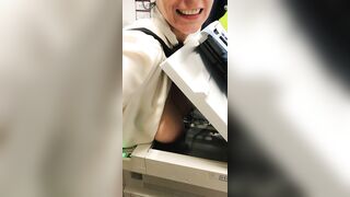 Risky Situations: Selfie photocopying my tits in the office #4