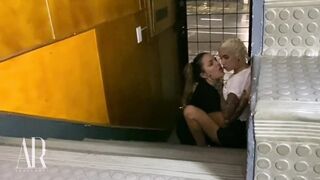 Caught Public Sex: Caught Neighbor Fucking her Girlfriend in Public Stairs @AgataRuiz4 #2