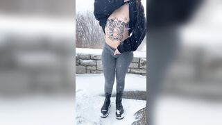 Risky Situations: Throwback to when I had camel toe in the snow #3