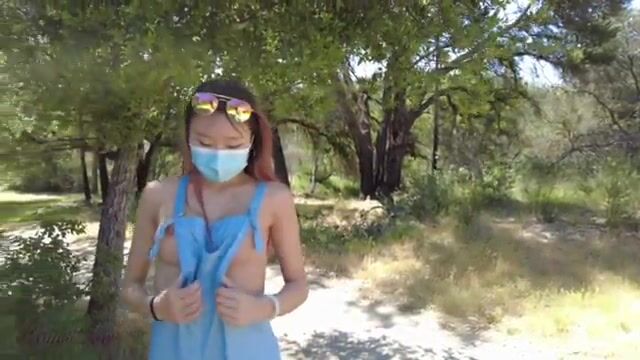 Hiking without a bra while wearing this makes things quite interesting for people that pass by!