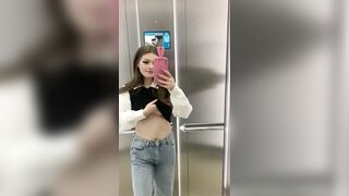 You guys seem to like my lil adventures in the school elevator.... soooo heres my titties <3