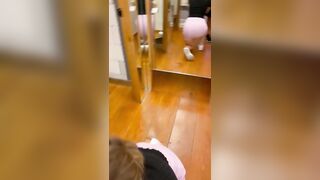 Risky Situations: Thought we were alone in the men’s department change rooms... until someone opened the change room door! #4