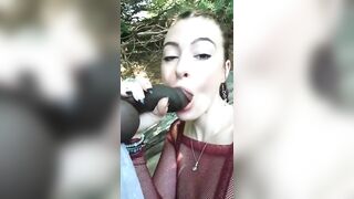 Risky Situations: Sucking her boyfriend's dick on their hike #4
