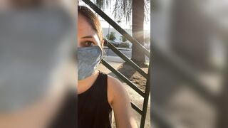 Risky Situations: Hoping to get some stares flashing on the stairs #3