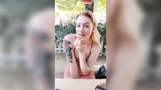 Showing my pussy before I eat ????