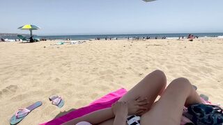 Risky Situations: Showing my tits on beach... #2