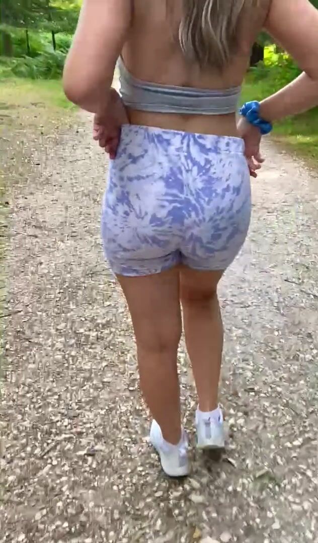 Teasing you with my ass on the trail!