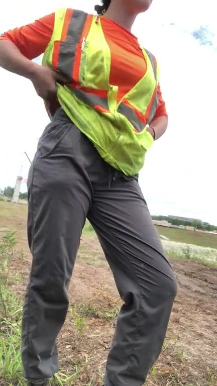 When the one woman on the construction crew gets a few moments alone
