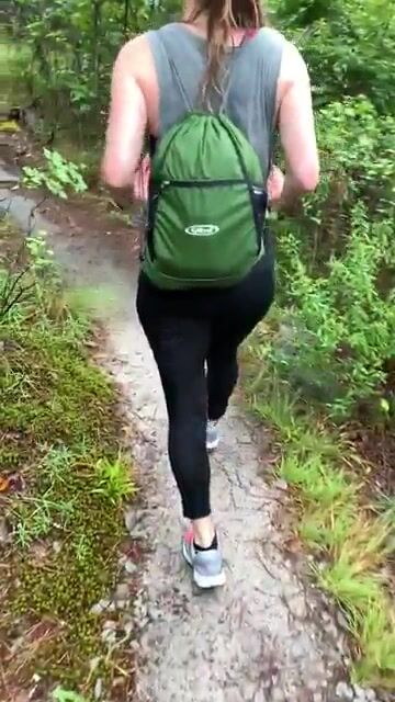 A couple of hikers almost got the same view as you