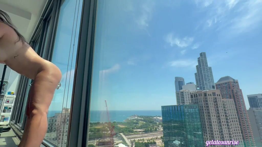 Wishing the neighbors a good sunset view