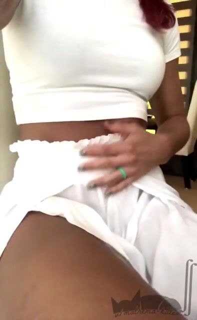 I couldn’t wear panties because my pants were see-through... I hope the people at the restaurant didn’t mind