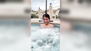 Risky Situations: Dared to take off my bikini in the community hot tub #3