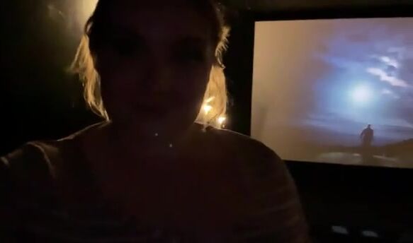 Flashing my tits while in the cinema