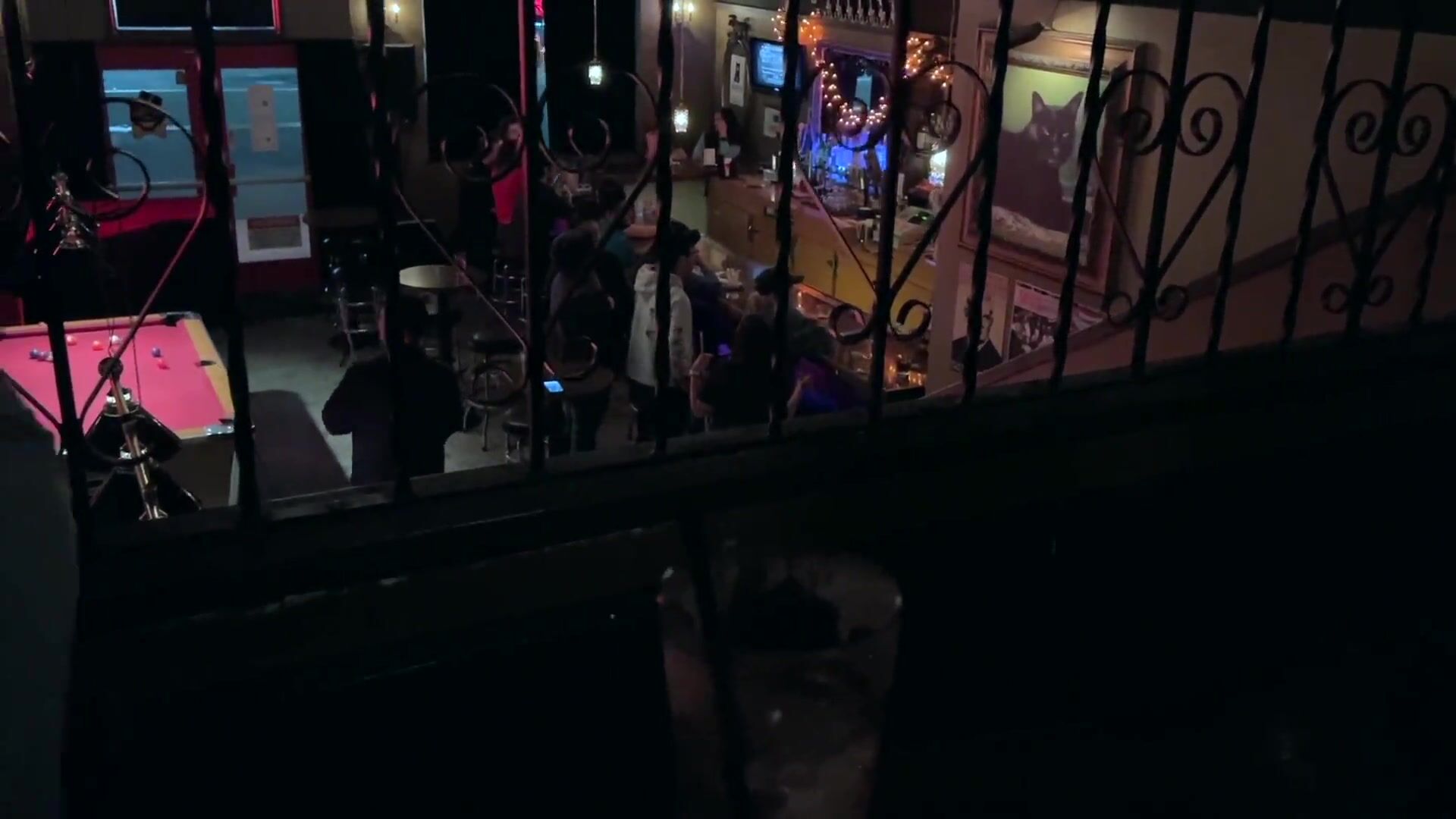Taking off my panties and playing in a crowded bar.