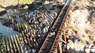 Risky Situations: Don't worry guys, no trains on these tracks. I think my drone pilot is getting better! #1