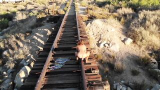 Risky Situations: Don't worry guys, no trains on these tracks. I think my drone pilot is getting better! #4