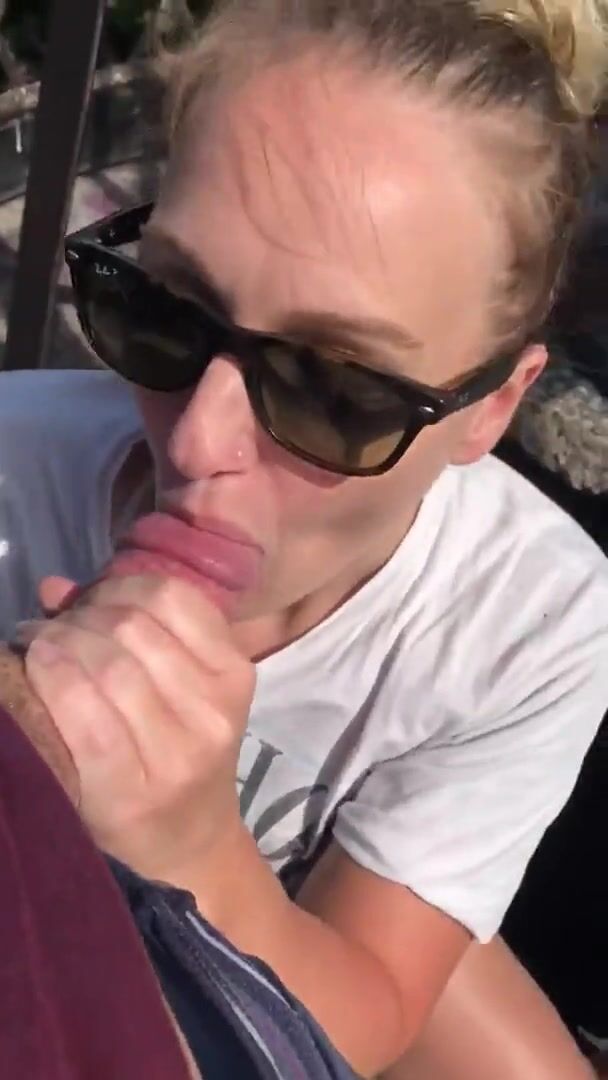 Sucking cock on top of a lighthouse while people explored below