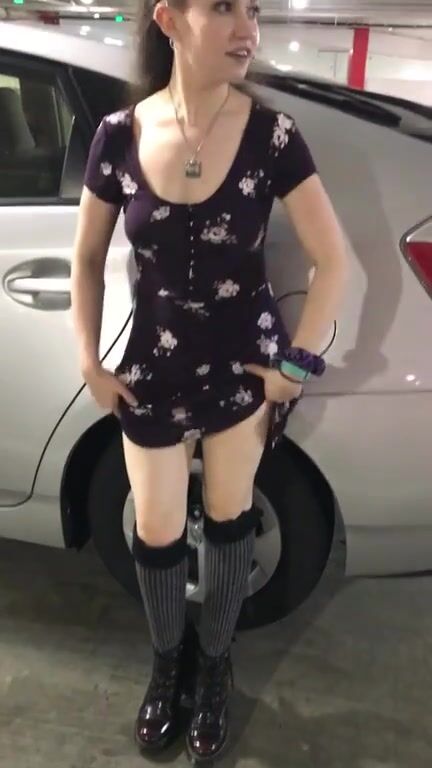 A little post-shopping fun in the parking garage
