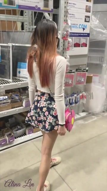 Showing my cream at the hardware store