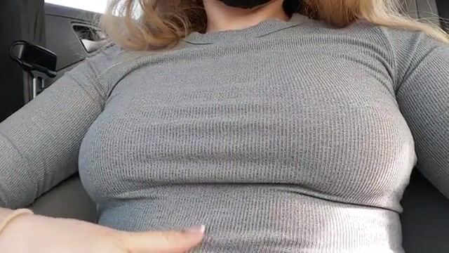 Dropping my perky girls in traffic to keep things exciting!