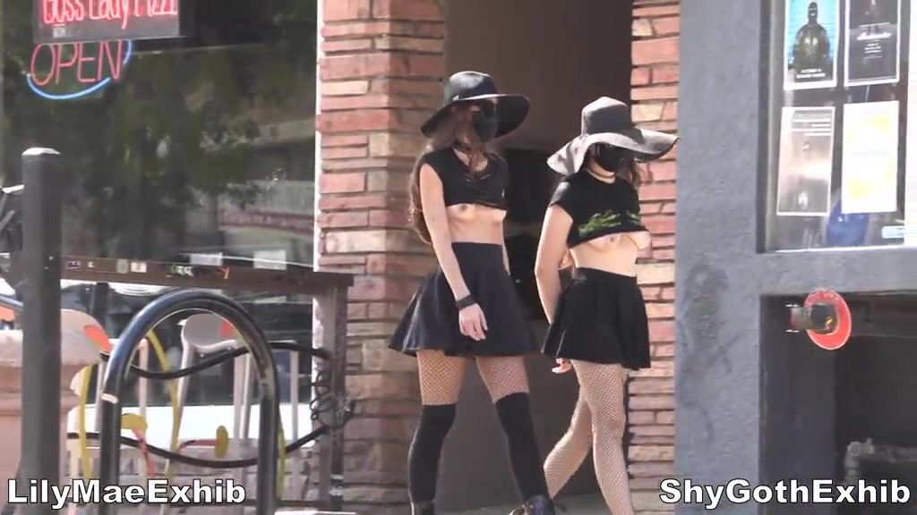 Hanging out with a friend, being exxxtra goth!