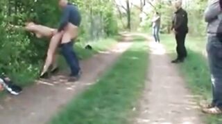 Sex In Front of Others: Public park sex #2