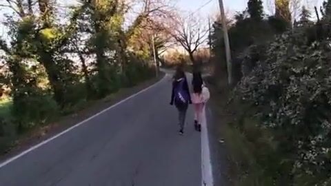 College girl fucked infront of her friend outdoors