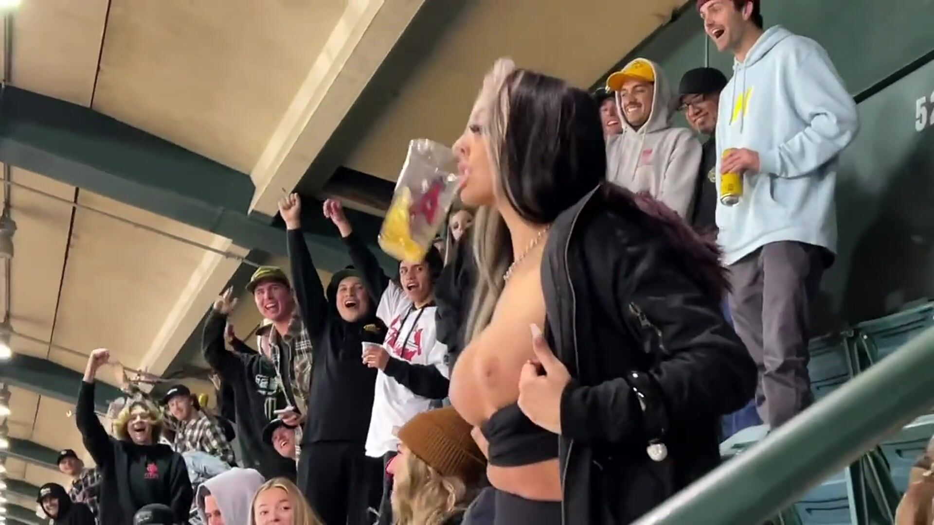 a second, separate hot chick flashes equally great rack an different bmx event, gets chewed out by karen