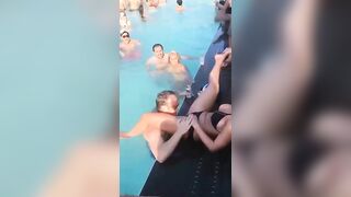Sex In Front of Others: Pool party slut. #1
