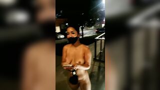 Getting Naked in Public: Naked girl does not mind police watching #4