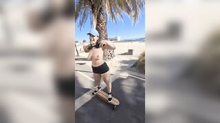 Getting Naked in Public: Skating tits #4