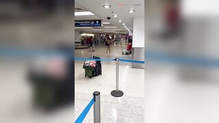 Getting Naked in Public: Florida woman strip walks in airport #2