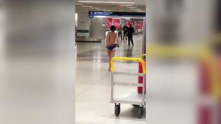 Getting Naked in Public: Florida woman strip walks in airport #3