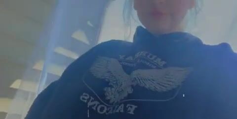 Showing my neighbors my tits