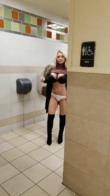 In my Bra & Panties Men's bathroom