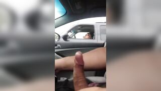 Man Cums In Front Of Stranger In Traffic