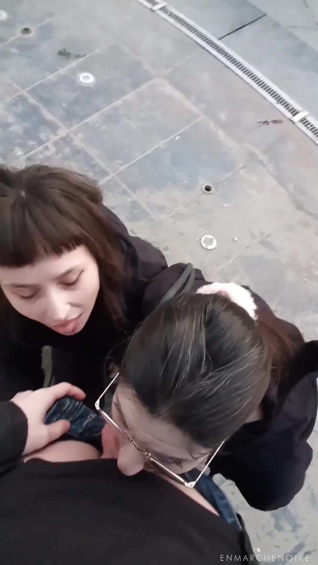 Double Blowjob on The Road