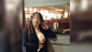 Exhibitionist: The BREAST view in the restaurant #3