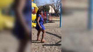 Exhibitionist: Having so much fun on the swings! #3