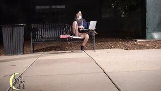 Getting Naked in Public: Getting naughty while doing homework outside. So many people were walking by! #2